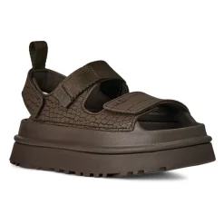 Hot Goldenglow Embossed Slide Dame Sandaler