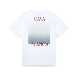 Discount Gradient Square Printed White T-shirt Dame T-Shirts