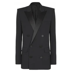 Hot Grain de poudre blazer med satin revers Jakkesæt