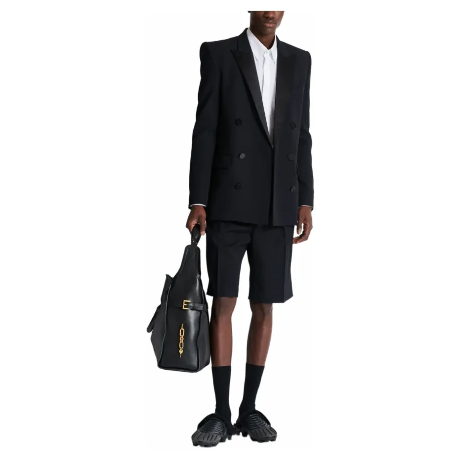 Hot Grain de poudre blazer med satin revers Jakkesæt