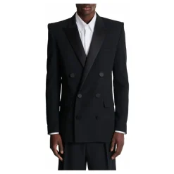 Hot Grain de poudre blazer med satin revers Jakkesæt