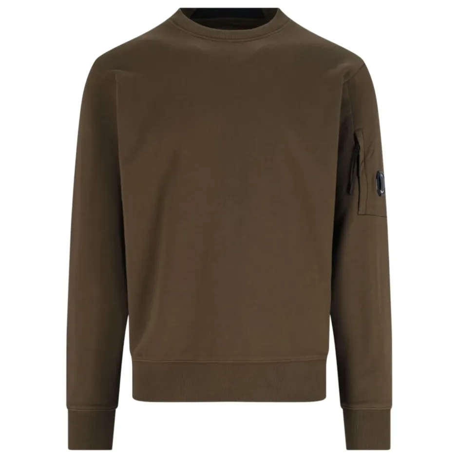 Crewneck Sweatshirt med Lynlåslomme Trøjer|Sweatshirts