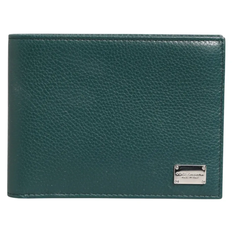 Clearance læder DG-logo Bifold tegnebog Punge & Kortholder