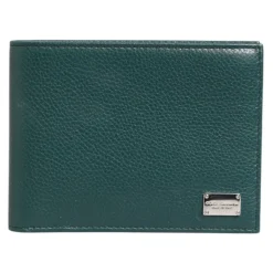 Clearance læder DG-logo Bifold tegnebog Punge & Kortholder