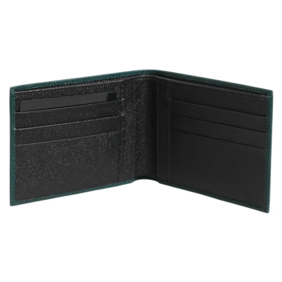 Clearance læder DG-logo Bifold tegnebog Punge & Kortholder