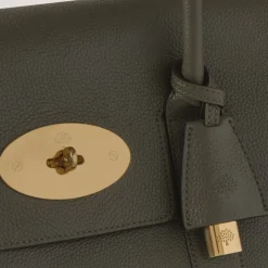 Outlet læder skuldertaske med lås Dame Håndtasker