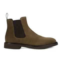 Outlet læderstøvler med gummisål Chelsea Boots