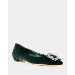 Best Velvet Krystal Flade Dame Ballerina Sko