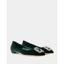 Best Velvet Krystal Flade Dame Ballerina Sko