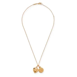 Clearance Gylden Bijoux Charme med Monogram Hjerte Dame Smykker