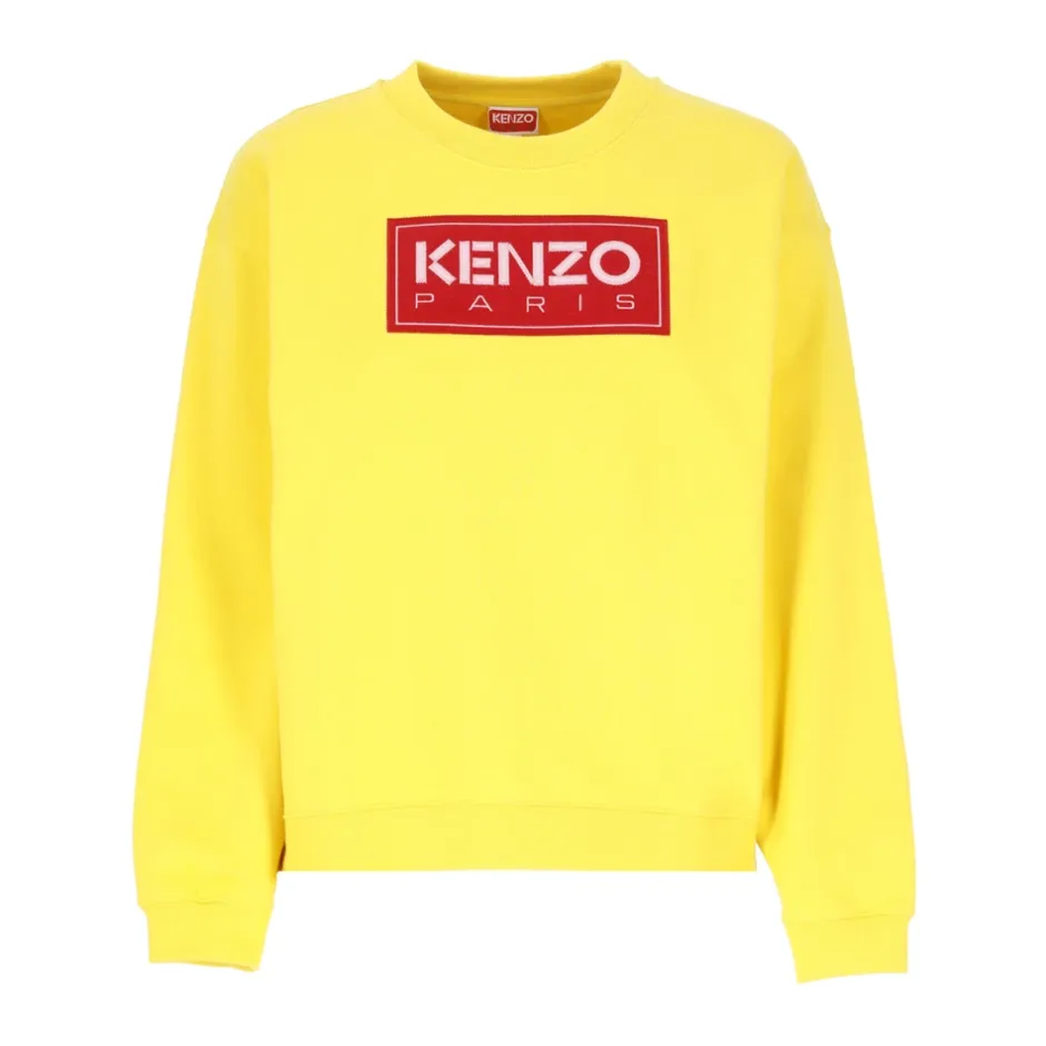 Hot Gylden Sweater med Paris Logo Patch Dame Sweatshirts