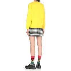 Hot Gylden Sweater med Paris Logo Patch Dame Sweatshirts