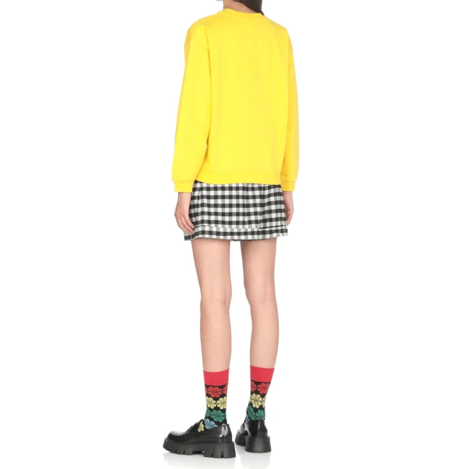 Hot Gylden Sweater med Paris Logo Patch Dame Sweatshirts