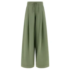 Clearance Hadium Mélange Gauze Cotton Trousers Dame Bukser