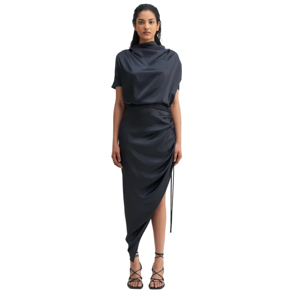 New Haley satin kjole Dame Kjoler