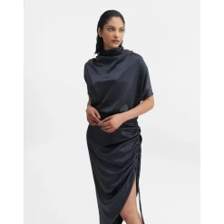 New Haley satin kjole Dame Kjoler