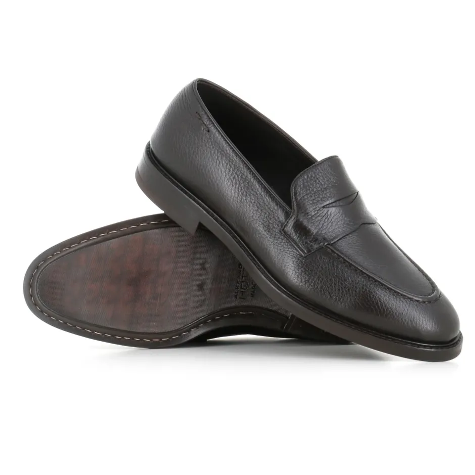 Discount Hammered Leather Loafer Loafers