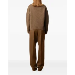Hasselnød Crew Neck Sweater Strik