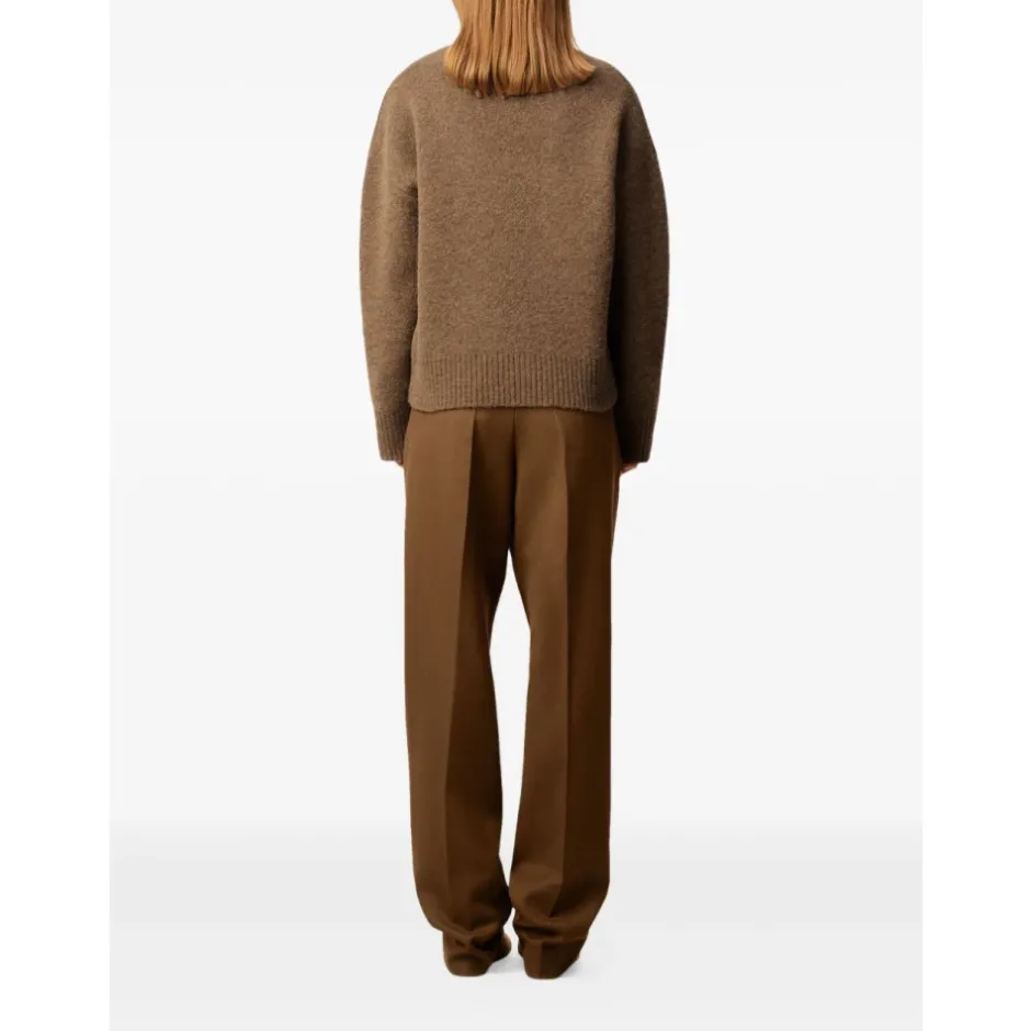 Hasselnød Crew Neck Sweater Strik