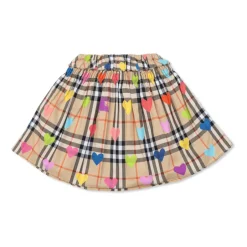 Clearance Heart Check Cotton Skirt Børn Kjoler & Nederdele