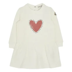 Heart Motif Cotton Dress Børn Kjoler & Nederdele