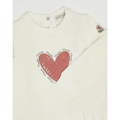 Heart Motif Cotton Dress Børn Kjoler & Nederdele