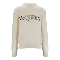 Clearance Herre Crewneck Sweater med Broderet Logo Sweatshirts