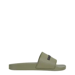 Clearance Herresandal i khaki med 3D-logo Sandaler