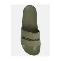 Clearance Herresandal i khaki med 3D-logo Sandaler
