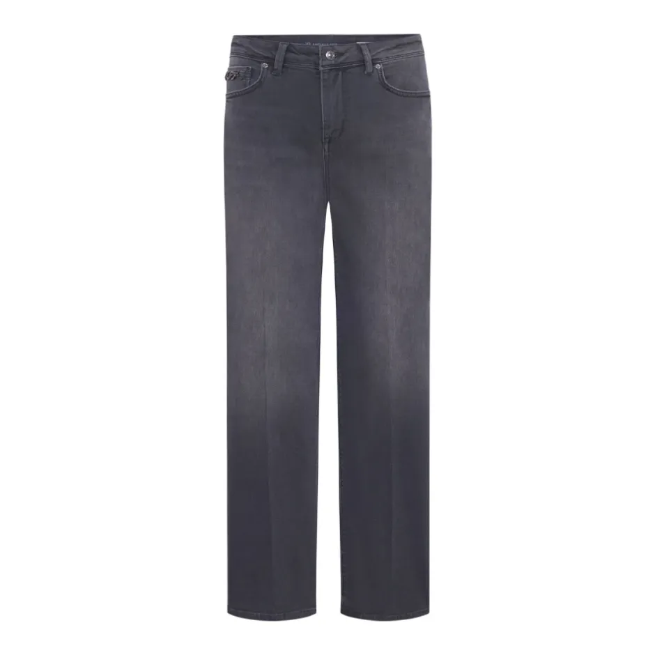 Discount High-Waist Straight-Leg Jeans med Kædedetalje Dame Jeans