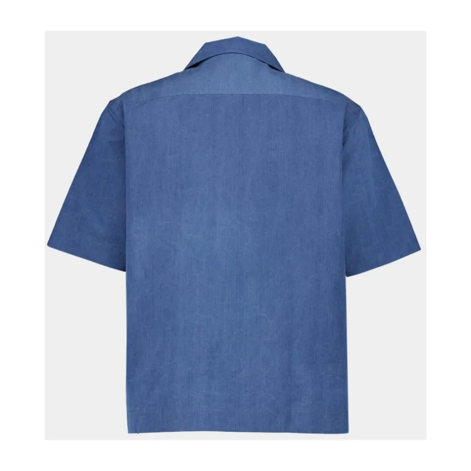 Outlet Himmel Chambray Skjorte med Hawaiikrave Skjorter