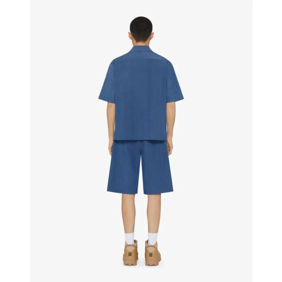 Outlet Himmel Chambray Skjorte med Hawaiikrave Skjorter