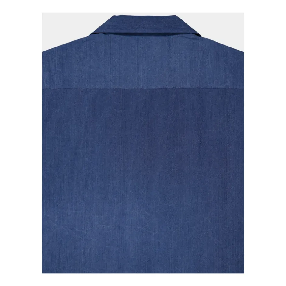 Outlet Himmel Chambray Skjorte med Hawaiikrave Skjorter