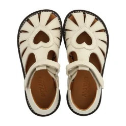 Online Hjerte Sandal med Velcro, Buttermilk Børn Sandaler