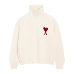Hjerteindlæg Turtleneck Sweater Strik