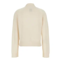 Sale Højhalset jumper med ribstrikket design Dame Striktrøjer & Sweatere