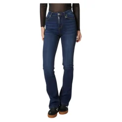 Discount Højtaljede bootcut mørke jeans Dame Jeans