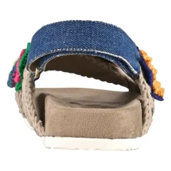 Håndlavet denim børnesandaler med hæklet kanter Børn Sandaler