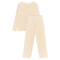 New Holiday Heart Rib Nightset Børn Nattøj