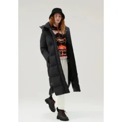 New Hollow Lang Parka med Street Style Detaljer Dame Frakker