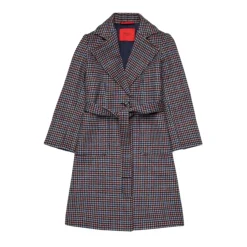 Hot Houndstooth Wool Runaway Coat Børn Jakker