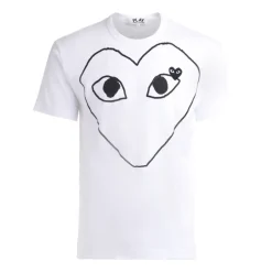 Clearance Bomuld Hjerte Front T-Shirt T-Shirts