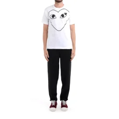 Clearance Bomuld Hjerte Front T-Shirt T-Shirts