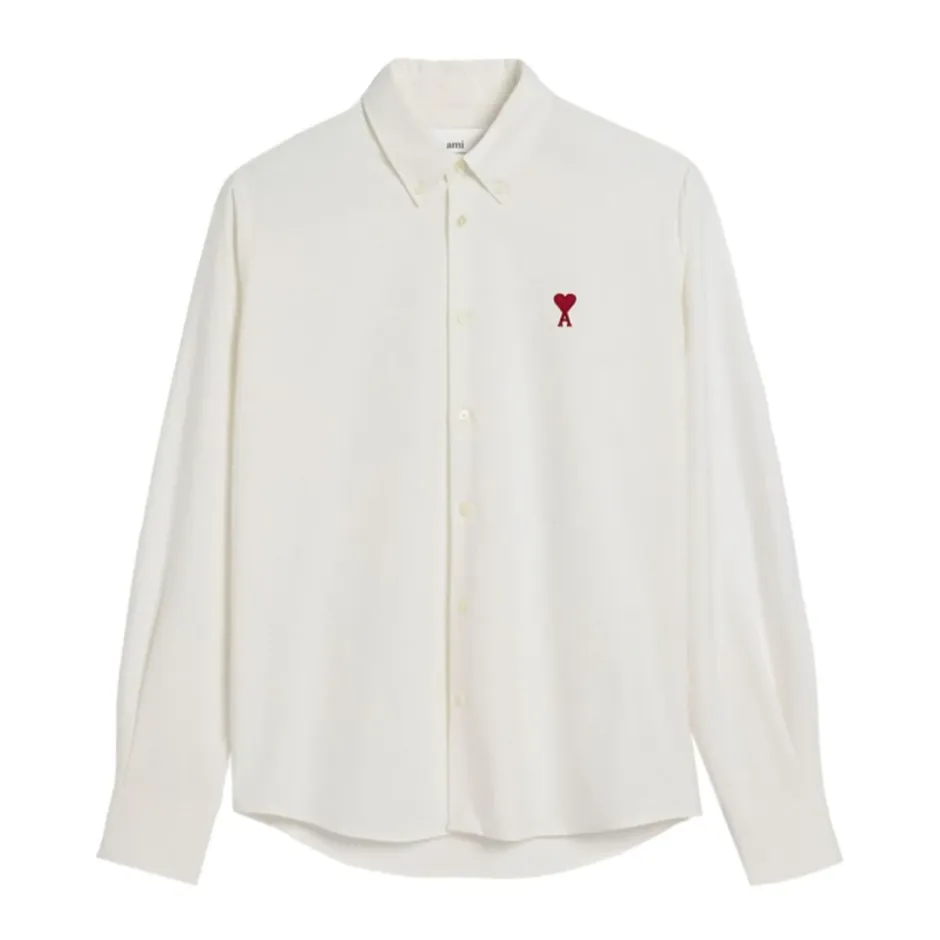 Discount bomulds skjorte med monogram Skjorter