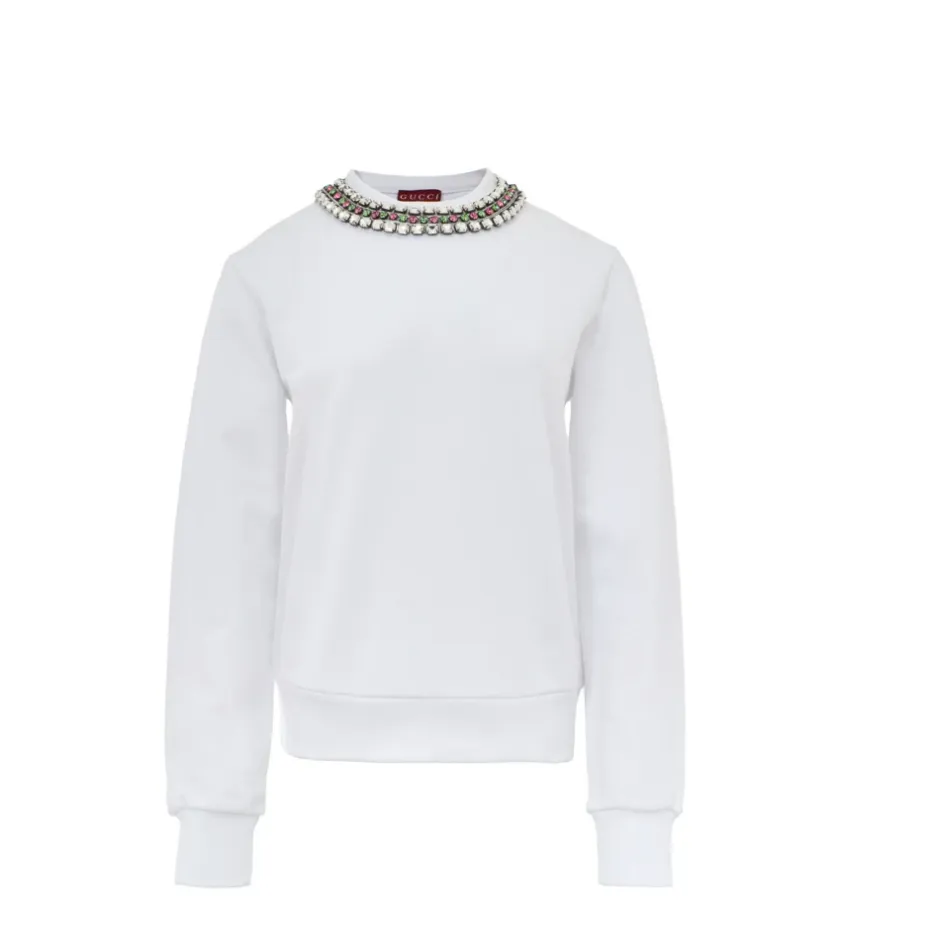 Clearance Juvel Hals Sweater Dame Sweatshirts