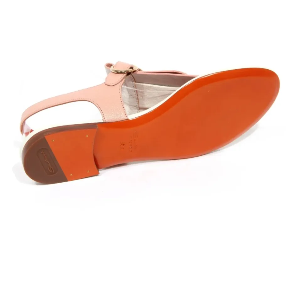 Best Hvid lædersandal med tårem Dame Sandaler