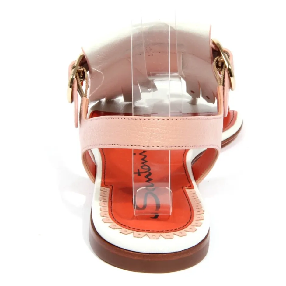 Best Hvid lædersandal med tårem Dame Sandaler