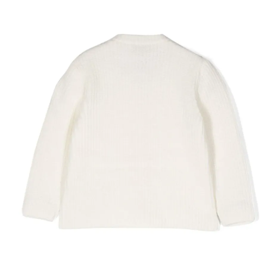 Online sweater til børn med logo-patch og quiltet front Børn Jakker