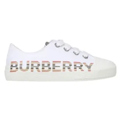 Sale e flade sko med ikonisk stribet mønster og logoprint Børn Sneakers