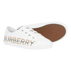 Sale e flade sko med ikonisk stribet mønster og logoprint Børn Sneakers
